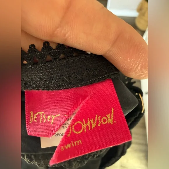 Betsey Johnson Babydoll Dress - Jet Black swim coverup s - Picture 8 of 9